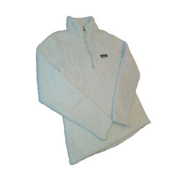 Patagonia Worn Wear Light Mint Blue Pullover Zip Fleece S - Picture 2 of 10